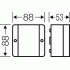 D 9020 Коробка распределительная пустая 88х88х53 IP55/IP65 серая