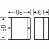 D 9040 Коробка распределительная пустая 98х98х61 IP55/IP65 серая 