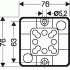 DE 9226 Коробка распределительная пустая 76х76х53 IP55 белая с мембранами 