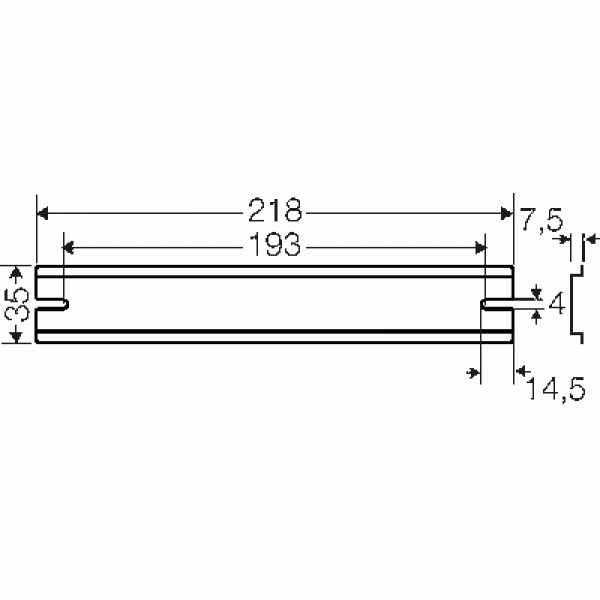 Дин рейка 35 мм чертеж