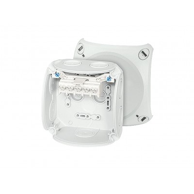 DK 0402 G Коробка клеммная 5-полюсная 0,75-4кв.мм 104х104х70 IP66 серая мембраны