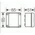 DN 2030 Коробка распределительная пустая 85х85х51 IP55/IP65 серая c мембранами 