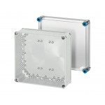 K 0200 Коробка распределительная гладкие стенки 300х300х170 IP65 серая с прозрачной крышкой