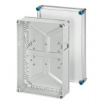 K 0300 Коробка распределительная гладкие стенки 300х450х170 IP65 серая с прозрачной крышкой