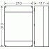 K 9500 Коробка распределительная пустая 310х210х116 IP55/IP65 серая