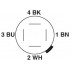 Коробка датчика и исполнительного элемента - SACB- 4/4-L-10,0PUR QO-0,34 - 1548545