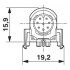 Встраиваемые разъемы - SACC-DSIV-MS-8CON-L90 SCO - 1436961