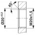Встраиваемые разъемы - SACC-E-M12MS-4CON-M20/0,5 VA - 1408415