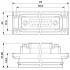 Монтажная рама D-SUB - VS-25-A-GC-BU/BU - 1689734