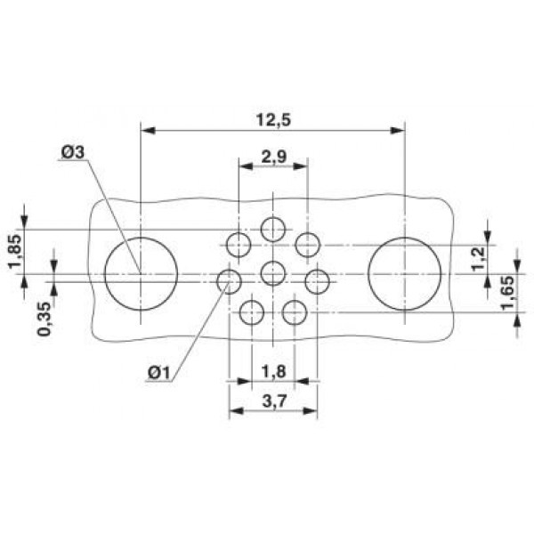 Схема расположения отверстий. SACC-DSI-m8fs-8con-m10-l180. Коннектор Тип l8-1 арт.m-con08.200.083. Разъем с отверстием. Расположение отверстий на раме.