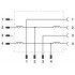 Т-распределитель - SAC-M12T/2XM12 PBDP - 1458884