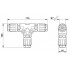 Т-распределитель - QPD T 4PE 3X6-11 BK - 1405401