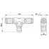 Т-распределитель - QPD T 4PE 2X9-16 BK - 1405404