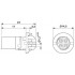 Встраиваемые разъемы - SACC-CI-M12FSS-4CON-L180 TOR P - 1418344