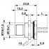 Встраиваемые разъемы - SACC-DSI-M12MS-4P-M16XL/0,5 - 1411591