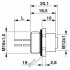 Встраиваемые разъемы - SACC-E-M12FS-4P-M16XL/0,5 - 1411568