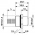 Встраиваемые разъемы - SACC-E-M12FS-12P-M16XL/0,5 - 1411574