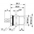 Встраиваемые разъемы - SACC-DSI-M12FSS-3P-M16/0,5 PE - 1411652