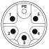 Встраиваемые разъемы - SACC-CI-M12MSM-5PE-L180 THR T - 1420822