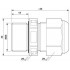 Кабельный ввод - G-ESIS-M25-M68L-PEPDS-BK - 1415109