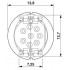 Встраиваемые разъемы - SACC-CIP-M12FS-8P SMD SH R32 - 1412008