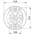 Встраиваемые разъемы - SACC-CI-M12FS-17P SMD SH T - 1411966