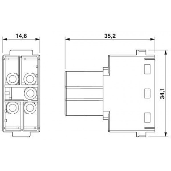 Кв. Розетка han. Клемма zs4-sp-r1 1snk506313r0000 2,5мм2. Разъем контактов цепей управления. Разъем harting han e.