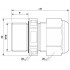 Кабельный ввод - G-ESIS-M16-S68N-PEPDS-BK - 1424466