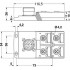 Коробка датчика и исполнительного элемента - SACB-4/ 4-L-M23 - 1692404