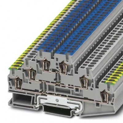 Заземляющий клеммный модуль с пружинными зажимами - ST 2,5-PE/L/N - 3036084
