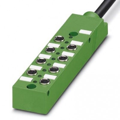 Коробка датчика и исполнительного элемента - SACB- 8/3-L-10,0PUR-M8 - 1516069