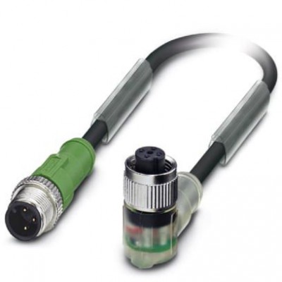 Кабель для датчика / исполнительного элемента - SAC-3P-M12MS/1,5-PUR/M12FR-2LB - 1668454