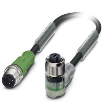 Кабель для датчика / исполнительного элемента - SAC-3P-M12MS/ 1,5-PVC/M12FR-2L - 1415523