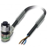 Кабель для датчика / исполнительного элемента - SAC-3P- 1,5-PUR/M12FR-2L B - 1668250