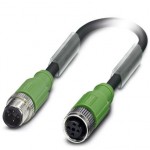Кабель для датчика / исполнительного элемента - SAC-4P-M12MS/ 0,3-PUR/M12FS SH - 1500842