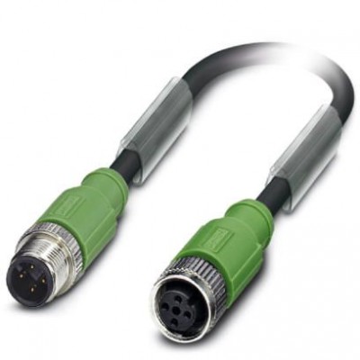Кабель для датчика / исполнительного элемента - SAC-4P-M12MS/ 0,3-PUR/M12FS SH - 1500842