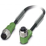 Кабель для датчика / исполнительного элемента - SAC-5P-M12MS/0,3-PUR/M12FR - 1681622