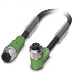 Кабель для датчика / исполнительного элемента - SAC-8P-M12MS/ 0,3-PUR/M12FR - 1522723