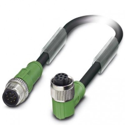 Кабель для датчика / исполнительного элемента - SAC-8P-M12MS/ 3,0-PVC/M12FR - 1415748