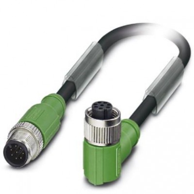 Кабель для датчика / исполнительного элемента - SAC-8P-M12MS/ 3,0-PUR/M12FR SH - 1523049