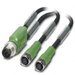 Кабель для датчика / исполнительного элемента - SAC-3P-M12Y/2X0,3-PUR/M 8FS - 1671331