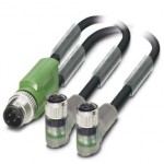 Кабель для датчика / исполнительного элемента - SAC-3P-M12Y/2X0,3-PUR/M 8FR-2L - 1671412