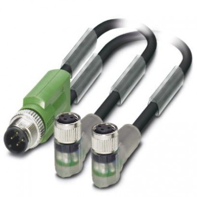 Кабель для датчика / исполнительного элемента - SAC-3P-M12Y/2X0,3-PUR/M 8FR-2L - 1671412