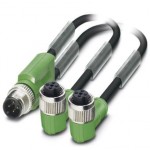Кабель для датчика / исполнительного элемента - SAC-3P-M12Y/2X0,3-PUR/M12FR B - 1668991