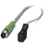 Кабель для датчика / исполнительного элемента - SAC-2P-M 8MS/ 0,3-PUR/ZC-1L-S - 1453313