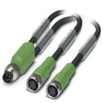 Кабель для датчика / исполнительного элемента - SAC-3P-M8Y/2X0,3-PUR/M 8FS - 1458664