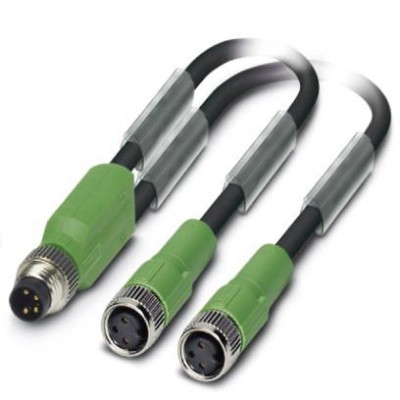 Кабель для датчика / исполнительного элемента - SAC-3P-M8Y/2X1,5-PUR/M 8FS - 1458680