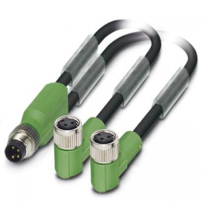 Кабель для датчика / исполнительного элемента - SAC-3P-M8Y/2X0,6-PUR/M 8FR - 1458716