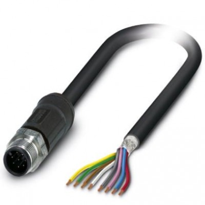 Кабель для датчика / исполнительного элемента - SAC-8P-M12MS/ 2,0-28X SH OD - 1407279