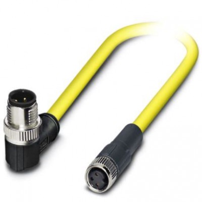 Кабель для датчика / исполнительного элемента - SAC-3P-MR/0,5-542/M8 FS SCO BK - 1406306